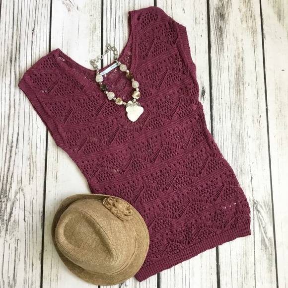 Maurices Sweaters - Maurice's open Knit short sleeve v neck sweater